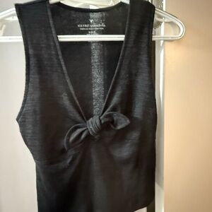 American Eagle Outfitters Black Tank Top with Knot Detail
